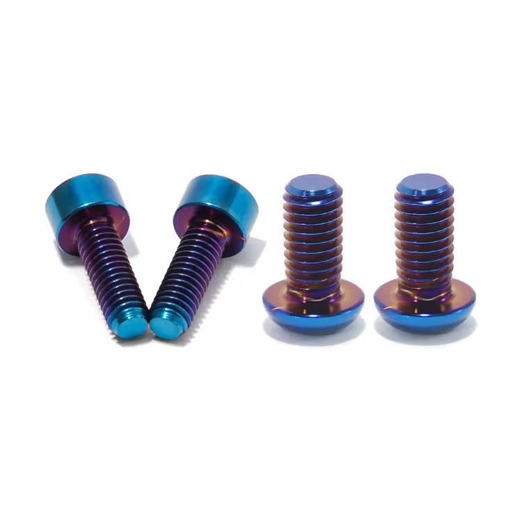 Grade 5 Titanium Bolt Kit for Heybike Villain — Burnt Blue