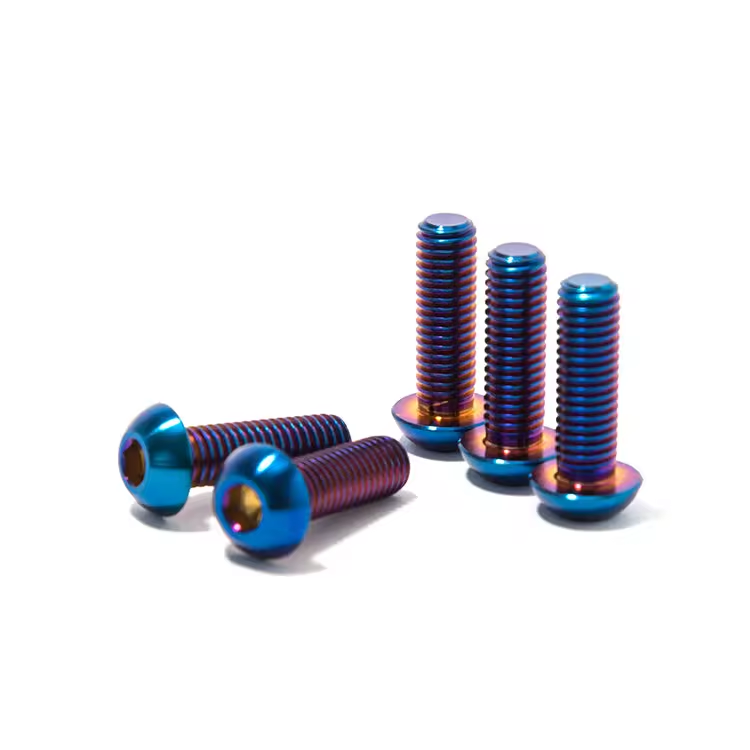 Grade 5 Titanium Bolt Kit for Heybike Villain — Burnt Blue