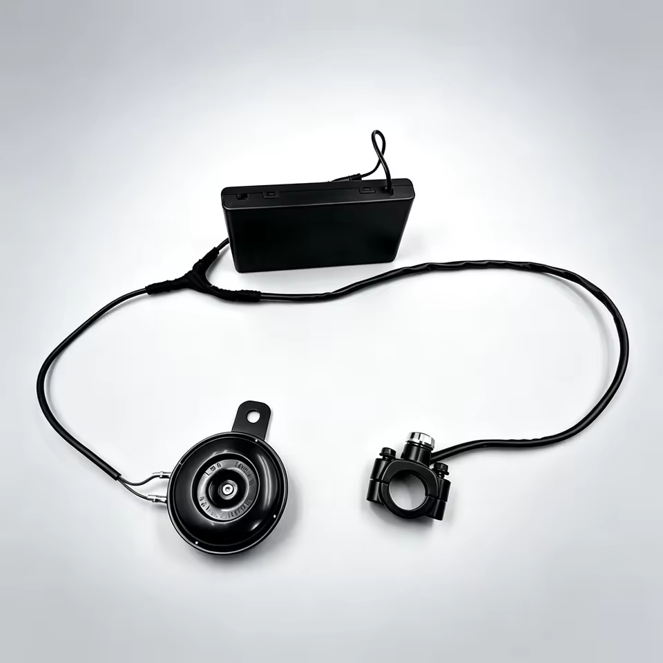 Battery-Powered Horn Kit with Handlebar Switch